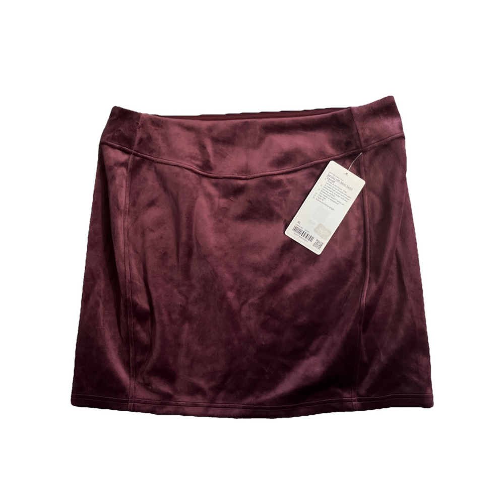 NWT Sale! Lululemon Scuba High-Rise Mini Skirt Velvet Garnet Size XL
